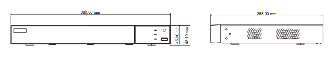 Product dimensions diagram