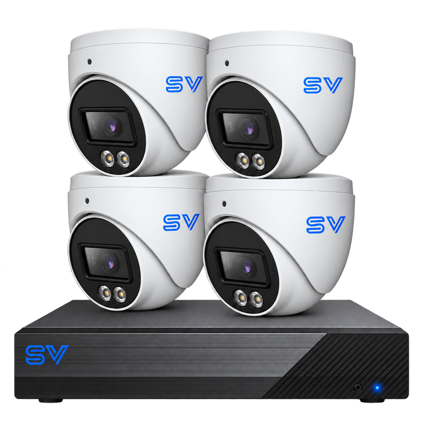 TVT SV | 6MP 4-Camera CCTV Security Kit with 2TB HDD