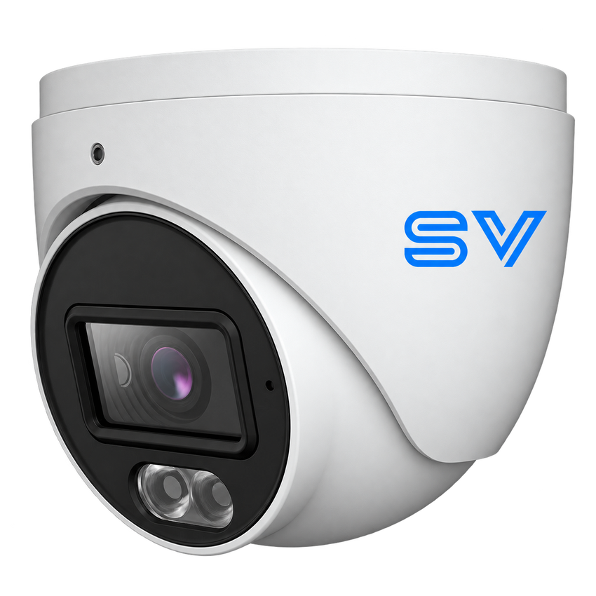 TVT SV -6MP64S4-C | 6MP Dual Illumination Turret Network Camera