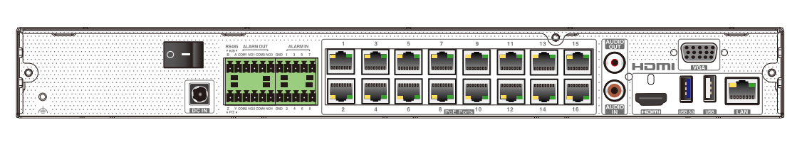 Product rear panel diagram